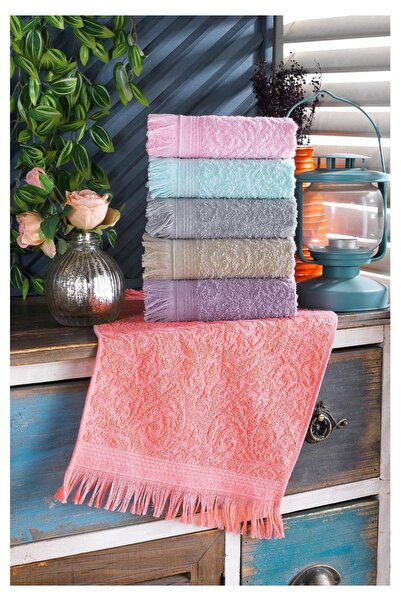 by ballı biocotton Біобавовняний рушник з бахромою для кухні/ванної кімнати, набір з 6 штук, 100% бавовна, розмір 30x50