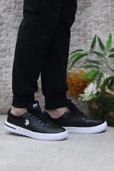 U.S. Polo Assn. Η.Π.Α. Polo Assn. Sampo 4FX - Ασπρόμαυρο Γνήσιο Sneaker