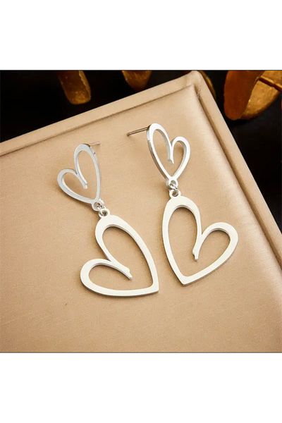 By Zeyna Aksesuar Women's Special Design Heart Figure Earrings 001