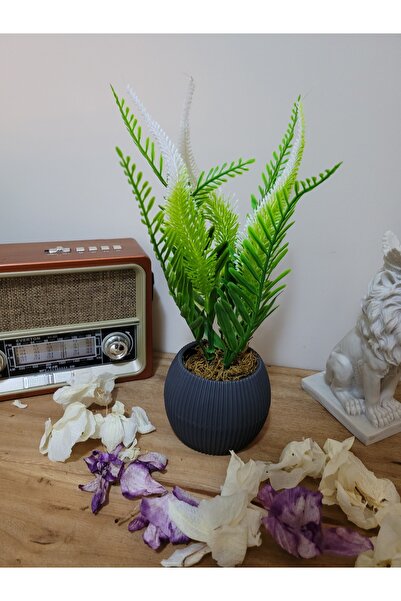 La bella bazar Realistic Look Artificial Flower with Moss in a Pot