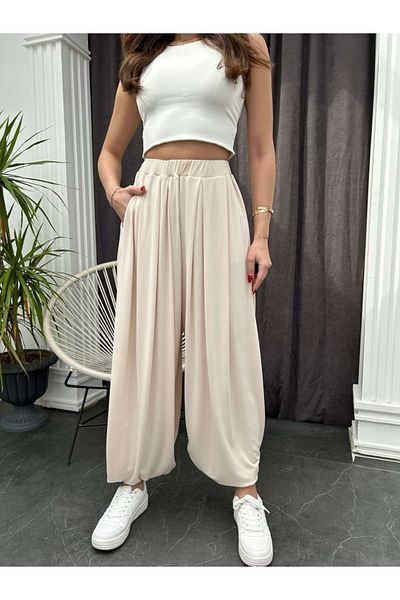 Elif Özbey Butik Stone Modal Shalwar Trousers