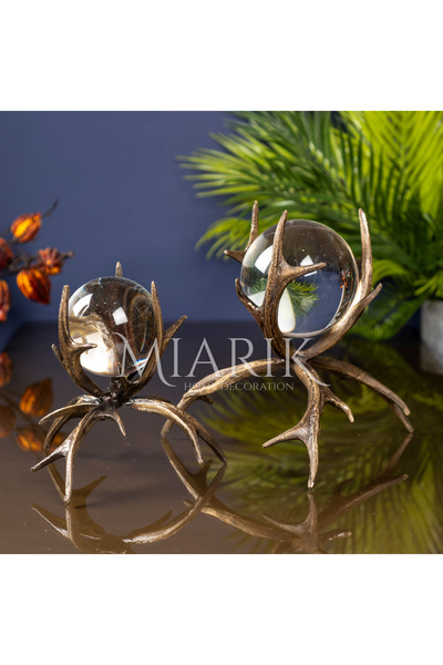 MIARIK DESIGN & DEKORASYON Dekoratif Boynuz kristal Obje