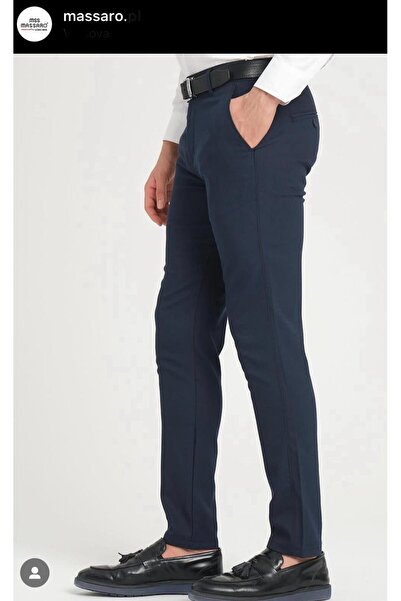 MASSARO ЧОЛОВІЧІ ТКАНИННІ ШТАНИ СЕРЕДНЬОГО КРОЮ