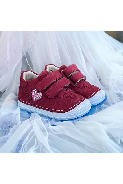 GOOFY Leather Orthopedic Sole Heart Detailed Baby Girl First Step Shoes