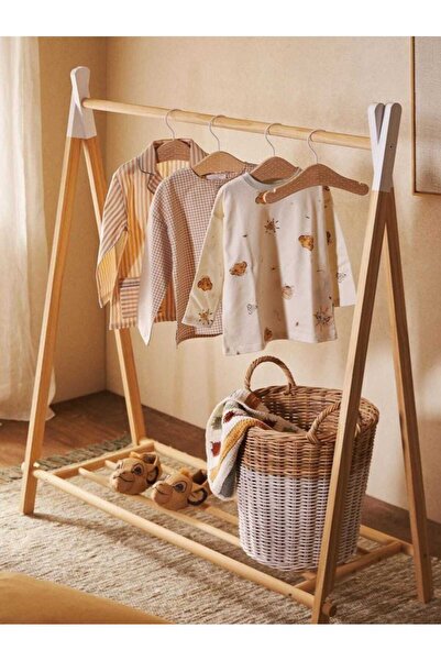 Akgül ev ve bahçe tekstil mobilya KIYAFET ASKILIĞI GİYİNME ODASI AHŞAP ASKILI...