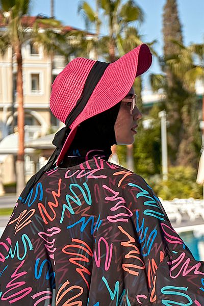 Remsa Mayo Ribbon Detailed Straw Hat Fuchsia Rş-73