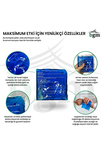 bgm Sıcak Soğuk Termo Jel Küçük Boy 13x13 Yüksek Kalite Cold Pack Kompres Buz Jel
