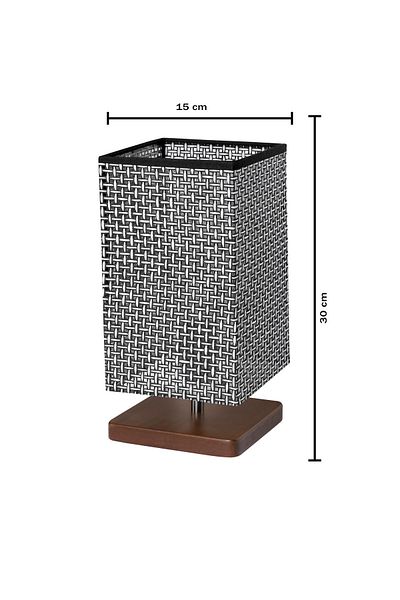 EFLIGHTDESIGN Wooden Lampshade Black Modern Stylish Bedroom Living Room Table Lamp