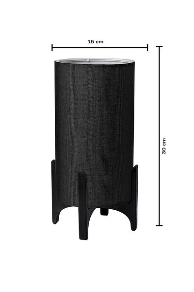 EFLIGHTDESIGN Wooden Lampshade Black Modern Stylish Bedroom Living Room Table Lamp