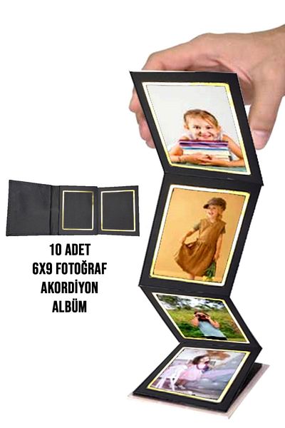 yhfoto Άλμπουμ τσέπης - Άλμπουμ φωτογραφιών ακορντεόν 6x9 με 10 φωτογραφίες