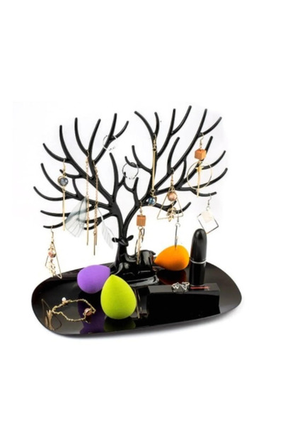 CNGZSHOP Geyik Tasarımlı Küpe Kolye Bilezik Takı Mücevher Standı Tepsisi Ağacı Organizatör
