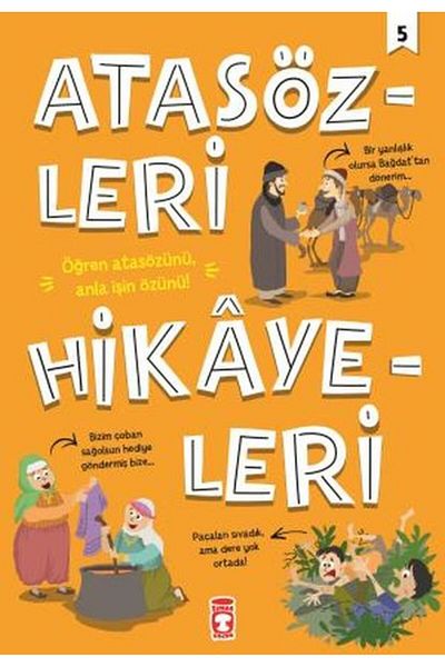 Timaş Çocuk - Klasikler 5 Timaş Children's Books - Proverbs Stories