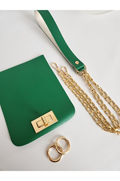 FERİHA HOBİ AKSESUAR غطاء حقيبة محبوك من الجلد ومجموعة تعليق (غطاء 12*16 سم) ...