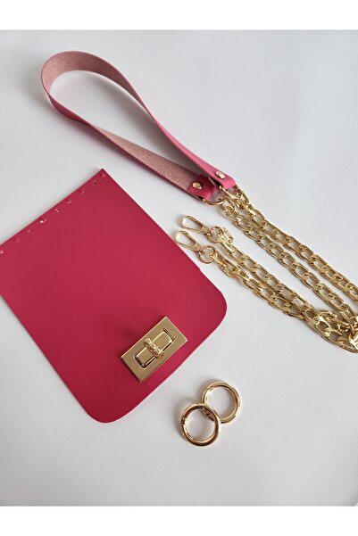 FERİHA HOBİ AKSESUAR غطاء حقيبة محبوك من الجلد ومجموعة تعليق (غطاء 12*16 سم) ...