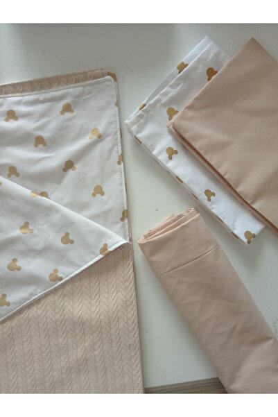 Wenaris طقم بيكيه مكون من 4 قطع، بطانية، 2 كيس وسادة وملاءة