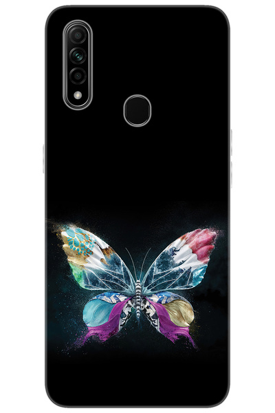 OPPO A31 (CPH2015) Uyumlu Kılıf Desen Baskılı Silikon Kelebek Resim STK:548 C...