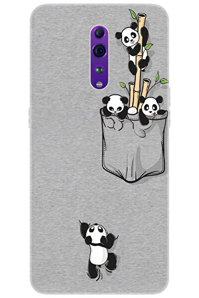 OPPO Reno Z (CPH1979) Uyumlu Kılıf Desen Baskılı Silikon Pandalar STK:749 CP-...