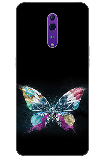 OPPO Reno Z (CPH1979) Uyumlu Kılıf Desen Baskılı Silikon Kelebek Resim STK:54...