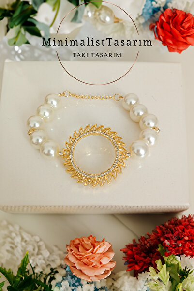 MinimalistTasarım Tam Altın Bileklik ,incili Altın Bileklik ,çeyrekli Bilekli...