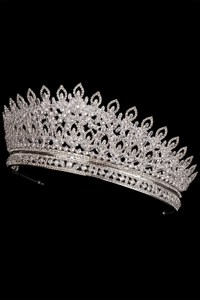 Limelia Coroana de mireasă cu zircon - Design de coroană de regina pentru lux...