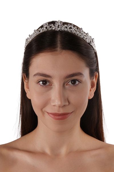 Limelia Zircon Bridal Crown - Shiny and Henna Crown, Special Wedding Design for Women