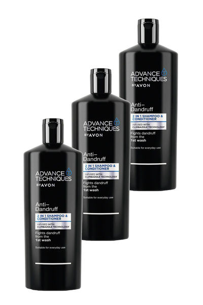 AVON Advance Techniques Kepek Önleyici 2'si 1 Arada Şampuan ve Saç Kremi 700 Ml. Üçlü Set