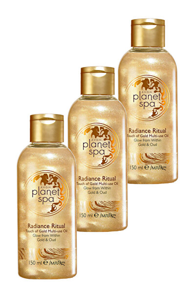 AVON Planet Spa Radiance Dokunuş Altın Masaj Yağı 150 Ml. Üçlü Set