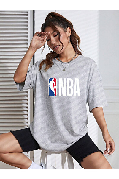 Wish BF Unisex Kadın/Erkek SHARK Renkli Özel Baskılı Oversize Penye Bisiklet Yaka T-Shirt Tişört