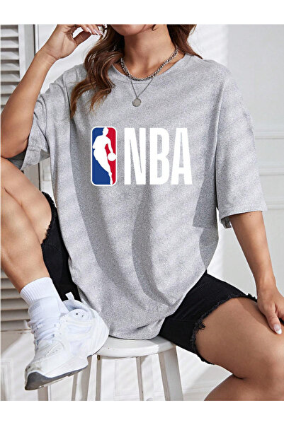 Wish BF Unisex Kadın/Erkek SHARK Renkli Özel Baskılı Oversize Penye Bisiklet Yaka T-Shirt Tişört