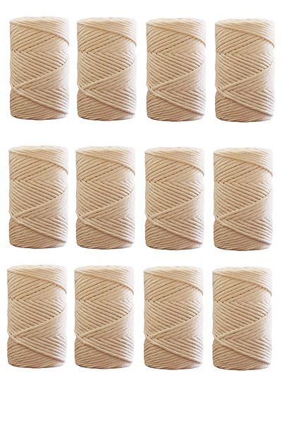 Bevella Macrame Cord Κορδόνι μακραμέ 3 mm - 3 κιλά με δυνατότητα ψεκασμού, 12 μονάδες των 250 γρ.