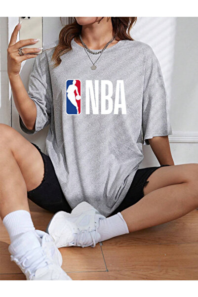 Wish BF Unisex Kadın/Erkek SHARK Renkli Özel Baskılı Oversize Penye Bisiklet Yaka T-Shirt Tişört