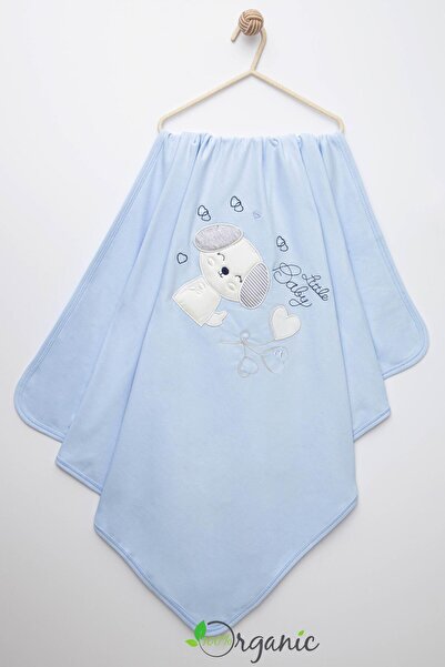 Miniel بطانية أطفال بيبي بوي لوف دوج مطرزة 90x80 سم طبقة مزدوجة من القطن المم...