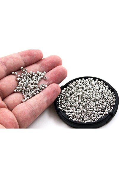 yfhobi 30 Adet - 3 mm Pirinç Üzeri Rodyum Kaplama Dorika Boncuk, 1. KALİTE KA...