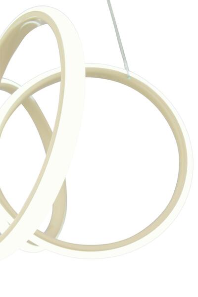 Dekorluna Dolares Beyaz Modern Sarkıt 3 Renk Işık Salon Mutfak Oda Hol Ledli Avize