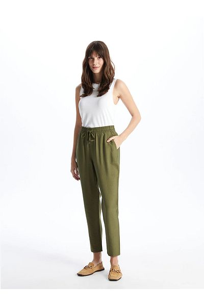LC Waikiki Pantaloni de damă LCWAIKIKI Classic cu talie elastică tăiat morcov