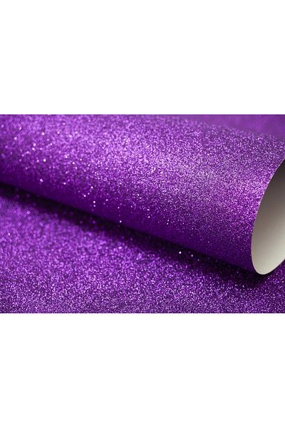 Lino Glitter Cardboard 250 Gr5 Pieces Purple (50X70 CM)-sim Non-Spill