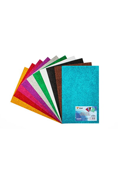Lino Eva 50x70 Cm.10 Renk 2mm. Simli Yapışkanlı 10lu Paket