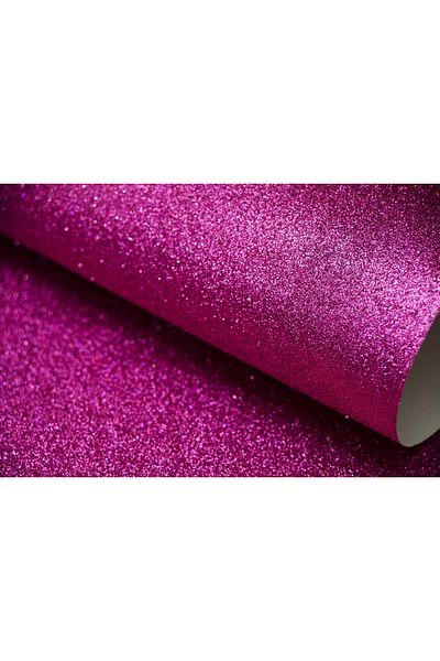 Lino Glitter Cardboard 250 gr.5pcs Pink (50X70 CM)-sim Non-Spill