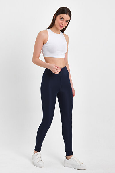 BANEGA Γυναικείο αθλητικό κολάν ψηλής μέσης και συσφιγκτικό Navy Blue
