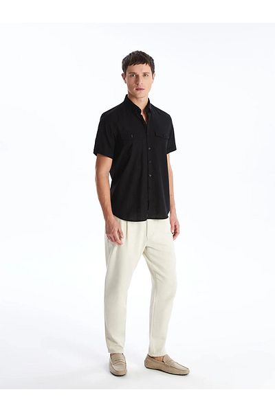 LC Waikiki AYMİRA SHIPS BY STORE!!ELEGANT Classic Slim Fit Short Sleeve Poplin Men's Shirt