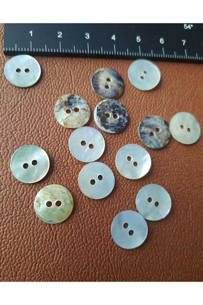 Beyna SEDEF 1ST QUALITY NATURAL REAL SEDEF 13MM BUTTON 1 PACK 20 PIECES