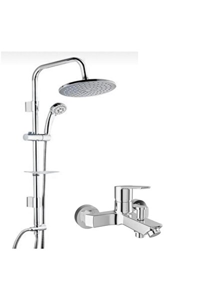 KALE Mare Banyo Bataryası-tema Rain Pratik 3f Sürgülü Duş Seti 53250