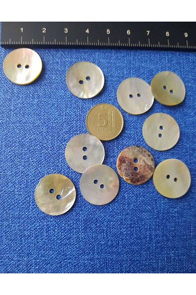Beyna SEDEF 1ST QUALITY NATURAL REAL SEDEF 1.8 MM BUTTON 1 PACK 15 PIECES