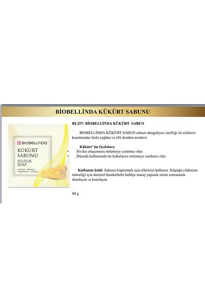 BioBellinda Renewing and Nourishing Sulfur Soap 80 Gr