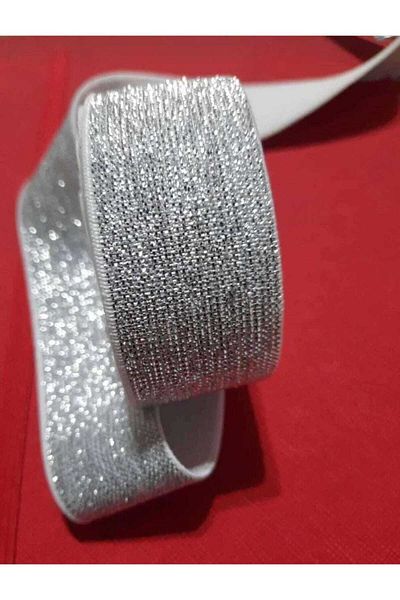 Beyna Gray Glitter 2.5 cm Waist, Leg and Frost Rubber - 1 Pack 5 Meters