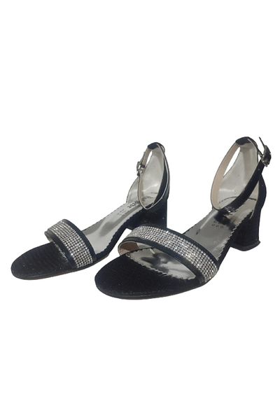 Anıl Girl's BlacK Single Strap ThicK Heeled Shoes - ANK235-978