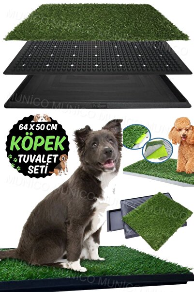 Munico 64x50 Köpekler için Temizlemesi Kolay Mat Çim Pet Çim Çim Evcil Hayvan Kapalı Tuvalet Köpek Halı Çim