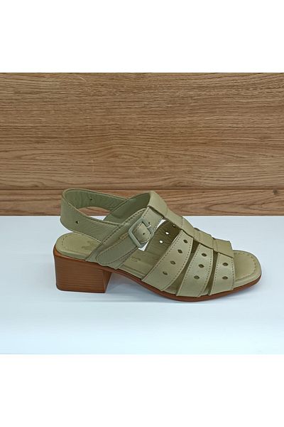 Venüs 24381407   Sandale de damă casual din piele naturală verzi