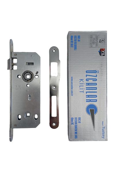 ÖZCANLAR KİLİT OVAL 40mm Recessed Interior Door WC Lock Toilet and Bathroom Door Lock(WC)(23mmx40mm)