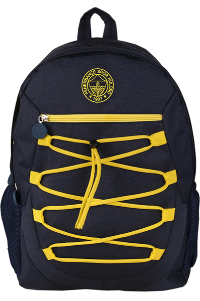Fenerbahçe Lisanslı Kordon Detaylı Sırt Çantası Çift Bölmeli Okul Çantası 24708